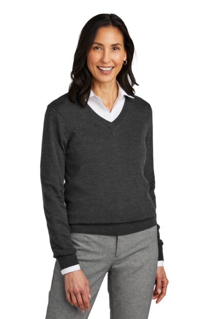 Brooks Brothers Women’s Washable Merino V-Neck Sweater - Image 3